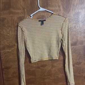 Striped Yellow Long Sleeve Top